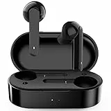 HOMSCAM T3 Cuffie Bluetooth Auricolari Bluetooth Senza Fili Auricolari Wireless 5.0 Sportivi con Custodia da Ricarica Microfono Resistente al Sudore Hi-Fi Cuffie per iOS Android Smartphone PC