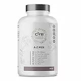 CYB | A-Z Multivitaminico per Uomo - 365 Compresse 1 Anno di Fornitura 1 al Giorno - Contiene Vitamina D Vitamina C Magnesio Vitamina B12 e Ferro - Integratore Quotidiano senza Zucchero né Glutine OGM