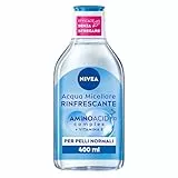 NIVEA MicellAIR 5in1 Acqua Micellare Rinfrescante 400 ml, Struccante viso e occhi con complesso micellare senza risciacquo, Detergente viso, occhi e labbra per pelli normali