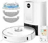 Ultenic T10 Robot Aspirapolvere Lavapavimenti, Robot Navigazione Laser LDS con Svuotamento Automatico, 280 Minuti, 3000Pa, Compatibile Alexa, Siri, IFTTT, Google Home e App, 2 in 1 Aspira e Lava