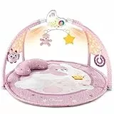Chicco Palestrina dei Colori Rosa 3in1, Palestrina Neonato Multifunzione Elettronica con Tappeto Neonato, Proiettore Stelle, Luce Notturna Removibile e Melodie Rilassanti, Giochi Neonato 0+ Mesi