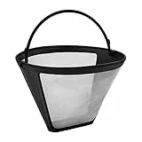 Fackelmann 42273 Filtro permanente per caffè e tè, Nero/argento, N.4 (Ø 11,5 cm, altezza 8,5 cm)
