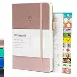Ottergami - Bullet Journal Puntinato - Taccuino, Quaderno Puntinato A5- Notebook Dotted A5, Bullet Planner Agenda Vuota, Diario con Copertina Rigida - 100gsm Carta - Stencil, Adesivi, Portapenna