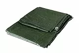 VERDELOOK Telo occhiellato in polietilene 6x5 m, grammatura 120 g/m², Verde, Multiuso, per Copertura e stoccaggio Merce