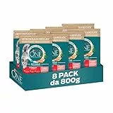 PURINA ONE Bifensis Crocchette Gatto Sterilcat Ricco in Salmone e Frumento - 8 sacchi da 800g ciascuno