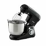 Klarstein Planetaria Professionale, Impastatrice Planetaria 5 Litri con Ciotola, Impastatrice Planetaria Professionale 1300W per Pizza e Dolci a 6 Velocità, Impastatrice Pane con Gancio e Frusta