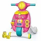Clementoni - 17851 - Valentina Scooterina Primi Passi 2 in 1 - Gioco Spingibile, per Imparare A Camminare, Centro attività Elettronico Educativo Bambini 9 Mesi, Sviluppo Motorio, Made in Italy