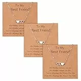 CheersLife 3 Pcs Amicizia Collane Migliore Amico BFF Lunga Distanza Corrispondenza Cuore Collana Gioielli Regalo Per Le Donne Ragazze Ragazzi Figlie Sorelle Compleanno