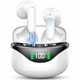 Cuffie Bluetooth, Auricolari Bluetooth 5.3 con HiFi Stereo, 2023 Cuffie Wireless 4 ENC Mics, 36 Ore Cuffiette Bluetooth Display LED, Mini Cuffie Senza Fili in Ear IP7 Impermeabile/USB-C/Ultra Leggero
