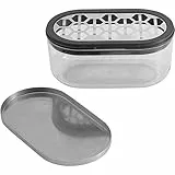 WMF Grattugia parmigiana con contenitore e coperchio, 15 x 8,5 x 7 cm, grattugia per formaggio, acciaio inox Cromargan, plastica, grattugia per formaggio