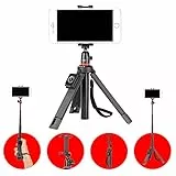 JOBY TelePod Mobile, Treppiede per Smartphone All-in-One, Bluetooth, Monopiede, Bastone per Selfie,Testa a Sfera, Attacco per Iphone, per Vlogger e Content Creator