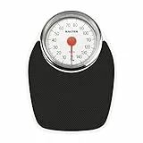 Salter 195 WHKR Bilancia pesapersone meccanica con ago, Doctor's Style, design retrò, con quadrante analogico di facile lettura, senza batteria, capacità 150 kg, pesa solo in kg, nero/bianco