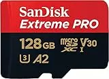 SanDisk 128GB Extreme PRO scheda microSDXC + adattatore SD + RescuePro Deluxe fino a 200 MB/s con prestazioni app A2 UHS-I Class 10 U3 V30