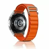 ZoRoll Cinturino per Samsung Galaxy Watch 6 Classic/Watch 6/Watch 5 Pro/Watch 5/Watch 4, 20mm Nylon G-Hook Regolabile Sportivo Bracciale per Samsung Galaxy Watch 4 Classic - Arancione