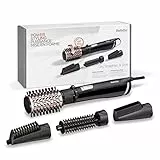 Babyliss AS200E - Spazzola ionica rotante per capelli, con 4 teste per asciugatura, modellatura, levigatura e volumizzazione, 2 temperature + aria fredda, 2 sensi di rotazione, 1000 W, Nero
