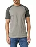 Urban Classics Raglan Contrast Tee, Maglietta Uomo, Grigio (Asphalt/Darkshadow), XL