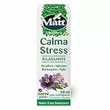 Matt, Calma Stress, Integratore Alimentare Rilassante con Passiflora, Valeriana, Biancospino e Tiglio, Favorisce il Rilassamento e il Sonno, Principi Attivi Vegetali, 50 ml, 1