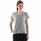 T-shirt con scollo a V a maniche corte con scollo a V UA Tech ? da donna Tops Medium True Grey Heather