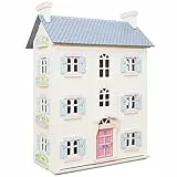 Le Toy Van - H150 - Casa delle bambole Cherry Tree Hall in legno certificato FSC, 3 anni, per bambina, 3 piani, l 64 x p 41 x h 92 cm, con scala interna, finestre e porte apribili, Montessori