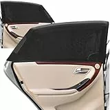 Tendine Parasole Auto Bambini - 2 Pezzi Tende Oscuranti Vetri Auto per Finestrini Laterali Posteriore Universali Block Raggi UV Anti-Zanzara
