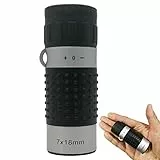 AniWorld Cannocchiale Monoculare Tascabile, Mini Telescopio Monocolo Tascabile 7 x 18, Piccolo Monoscopio, Impermeabile, Portatile per Osservazione Degli Uccelli Tiro Al Bersaglio