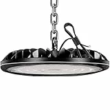 Paideste 300W UFO Proiettore Faretto LED, 30000LM Illuminazione da Industriale Faretto, 6500K Bianco Freddo Lampada da Officina, IP65 Impermeabile Fari LED per Stadio Parcheggio Centri logistic