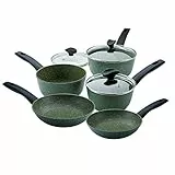 PRESTIGE Eco Set di pentole, Alluminio, Verde
