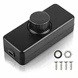Delamiya Interruttore Dimmer per lampada a led, 220-240VAC/50HZ Led Dimmer Cord, 3-100 Watt Dimmer per lampada a led, Led Dimmer Switch Cord per lampada a led e alogena dimmerabile