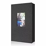 Lanpn Album Fotografico 10x15 300 con Tasche, Biancheria Porta Foto Album Portafoto Orizzontali 10x15cm Tascabile Tasca Nero
