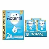 APTAMIL 2 - Latte in Polvere per Neonati dal 6° mese al 12° - 3600 grammi (3 confezioni da 1200g)