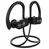 Cuffie Bluetooth Sport Bass+,Auricolari Bluetooth Sport CVC 6.0, Cuffie Bluetooth Senza Fili 16 Ore di Gioco,Cuffie Bluetooth 5.0 In-ear con Qualità Audio HD, IPX7 Impermeabili,Correre Fitness
