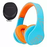 Cuffie Bluetooth per Bambini, PowerLocus P2 Cuffie Wireless Over-Ear, Cuffie Bluetooth 5.0 Pieghevoli, limite di volume di 85 dB, con Microfono, Micro SD, Cuffie Wireless e cablato,Custodia da viaggio