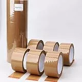 Nastro adesivo marrone nastro adesivo pacchi 6 ROTOLI Tape 68MTx50mm Nastro imballaggio adesivo extra forte Nastro imballaggio Nastro da imballo Adesivi per Pacchi Scatole 408 METRI Totali