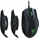 Razer Naga Trinity, MOBA/MMO Mouse da Gioco Cablato, 3 Piastre Laterali Intercambiabili, Sensore Ottico 5G Da 16000 DPI, Fino a 19 Pulsanti Programmabili, Interruttori Meccanici, Crominanza RGB, Nero