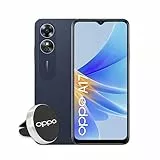 OPPO A17 Smartphone, AI Doppia fotocamera 50, Display 6.56”, 60 HZ LCD, 5000 mAh, RAM 4 (Esp 1GB/2GB/4GB) + ROM 64 GB esp. (1TB), IPX4, con Supporto Auto, Versione ITALIA, Midnight Black