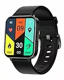 RUIMEN Smartwatch Uomo Orologio Fitness Contapassi da Polso Orologio Sportivi Intelligente Frequenza Cardiaca Saturazione Ossigeno 1.69 Pollici Conta Calorie Bruciate Compatibile Android iOS Nero