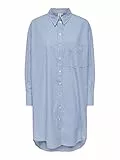 Only Onlmathilde Life-Maglietta a Maniche Lunghe Noos Wvn Camicia da Donna, Cloud Dancer/Blue, XXS