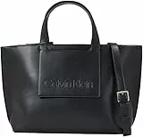 Calvin Klein Set Tote Medium, Crossover Donna, CK Nero, One Size