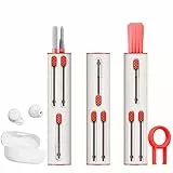 superpow Kit Pulizia Airpods, Penna per la Pulizia degli Auricolari Bluetooth Multifunzione, Kit 3 in 1 per Pulizia Airpods con Spazzola Morbida per iPhone Airpods 1 2 / Cuffie Huawei/Samsung（rosso