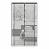 Sekey 160x230 cm Tendina Magnetica per Zanzariera, Ideale per Porte da Balcone, Cantine, Terrazze (Ritagliabile in Altezza e Larghezza), Facile da Montare, Colore: Grigio