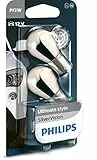 Philips automotive lighting 12496SVB2 PY21W Silver Vision Lampadine Indicatori, Set di 2 Pezzi, 12V