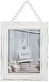 Zep Rivoli Bianco Cornice portafoto in Legno, Blanc, Beige, 15 x 20 cm