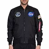 ALPHA INDUSTRIES Ma- 1 TT NASA Reversibile II Giacca, Nero, L Uomo
