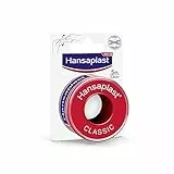 Hansaplast CLASSIC Cerotto su Rocchetto, Cerotto rotolo per il fissaggio di bende e compresse, Cerotto medicazione in tessuto, 1 Confezione da 5m x 2.5 cm