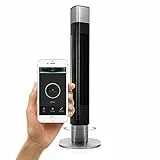 Princess 01.350000.01.001 Ventilatore a Torre Smart, 50 W, 240 V, Grigio/Nero