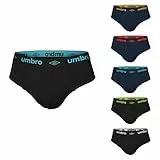 Umbro Pack 6 Paia Slip/Boxer Uomo Cotone Elasticizzato Art.715/716 (Pack 6 Paia Slip Art.715-5 / L)