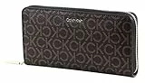Calvin Klein Portafoglio Donna Ck Must Z/A Wallet Large Mono Grande, Marrone (Brown Mono), Marrone (Brown Mono), Taglia Unica