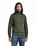 G-STAR RAW Men's Knitted Turtleneck Sweater Structure , Verde (dk green D22532-D239-884), L