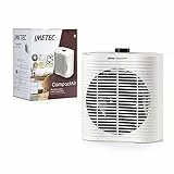 Imetec Compact Air, Termoventilatore piccolo e potente, Stufetta Elettrica, 2000 W, maniglia integrata, temperatura regolabile, funzione antigelo, dispositivo di protezione dai surriscaldamenti