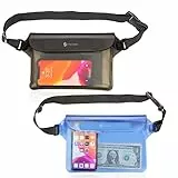 Syncwire Borsa Impermeabile Custodia [2 Pezzi] - IP68 Impermeabile Marsupio con Schermo Touch, Cellulare Sport Pouch con Tracolla Regolabile per Spiaggia Nuoto, Canottaggio, Pesca, Escursioni, etc.